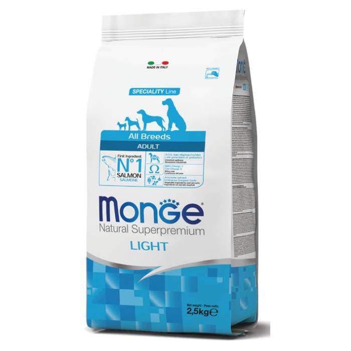 Monge Speciality Line Light losos i pirinač, za odrasle pse, 2,5 kg