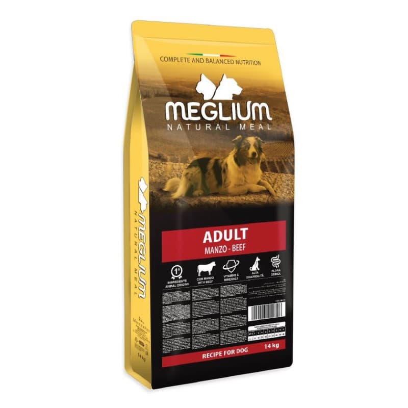Meglium Adult govedina, za odrasle pse, 14 kg