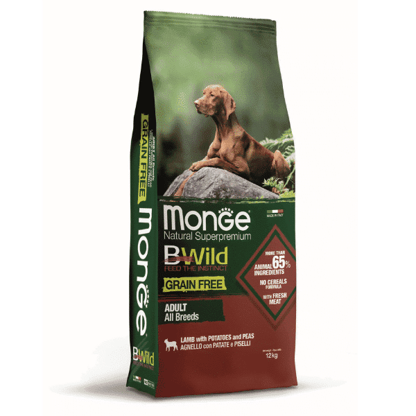 Monge BWild Grain Free jagnjetina, za odrasle pse, 2,5 kg