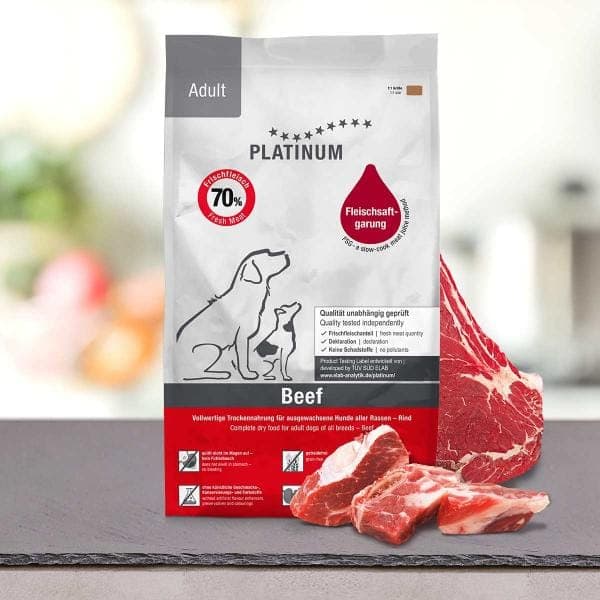 Platinum Adult govedina, za odrasle pse, 1,5 kg