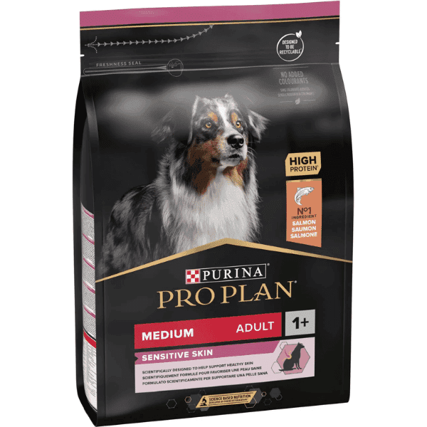 Pro Plan Medium Adult Sensitive Skin losos, za odrasle pse srednjih rasa, 14 kg