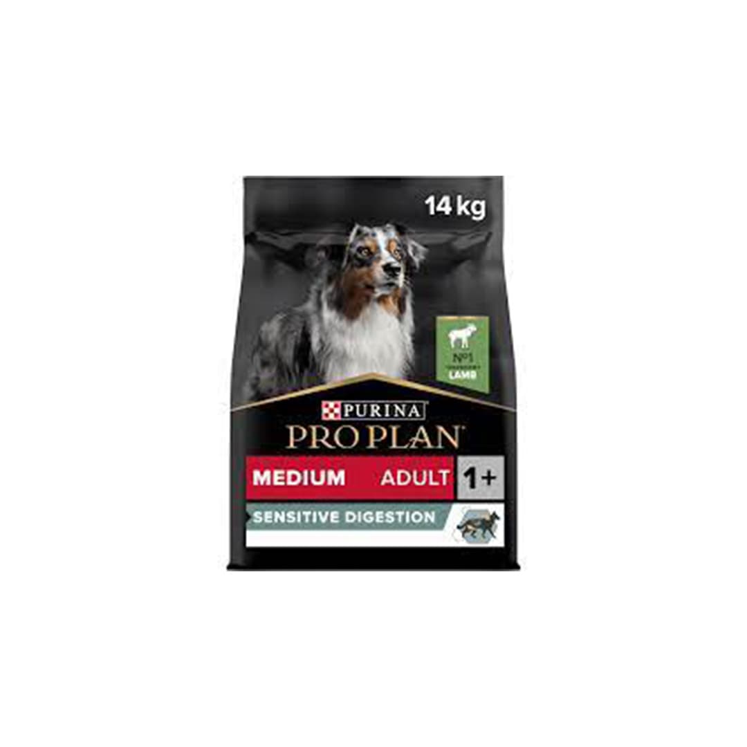 Pro Plan Medium Adult Sensitive Digestion jagnjetina, za odrasle pse srednjih rasa, 14 kg