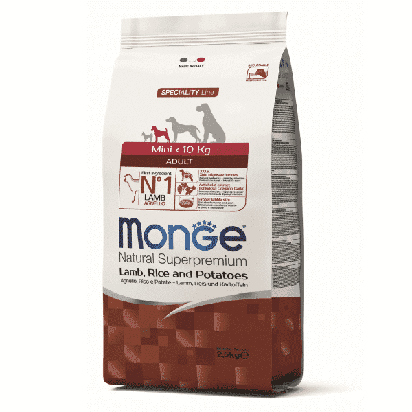 Monge Speciality Line Mini Adult jagnjetina, pirinač i krompir, za odrasle pse malih rasa, 2,5 kg