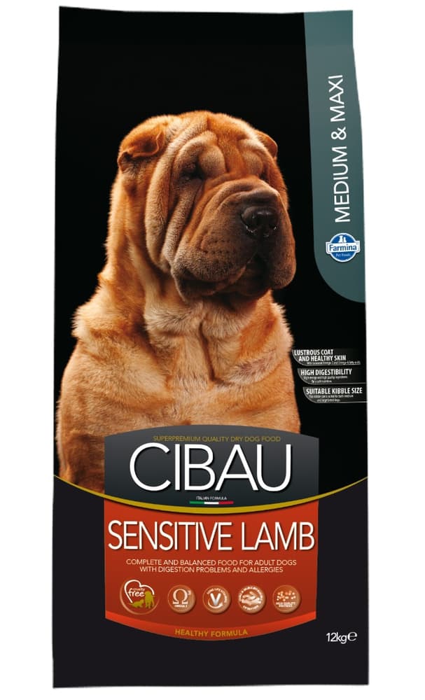 Cibau Sensitive jagnjetina, za odrasle pse srednjih i velikih rasa, 12 kg
