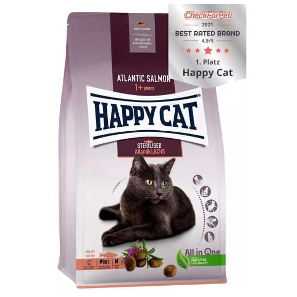 Happy Cat Sterilised losos, za sterilisane mačke, 1,3 kg