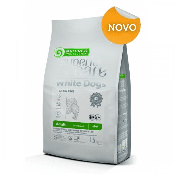Nature's Protection Superior Care White Dogs Grain Free insekti, za odrasle pse malih rasa, 1,5 kg