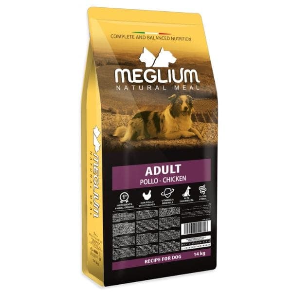 Meglium Adult piletina, za odrasle pse, 14 kg