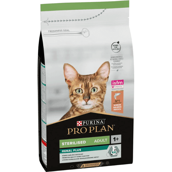 Pro Plan Sterilised Renal Plus losos, za sterilisane mačke, 1,5 kg