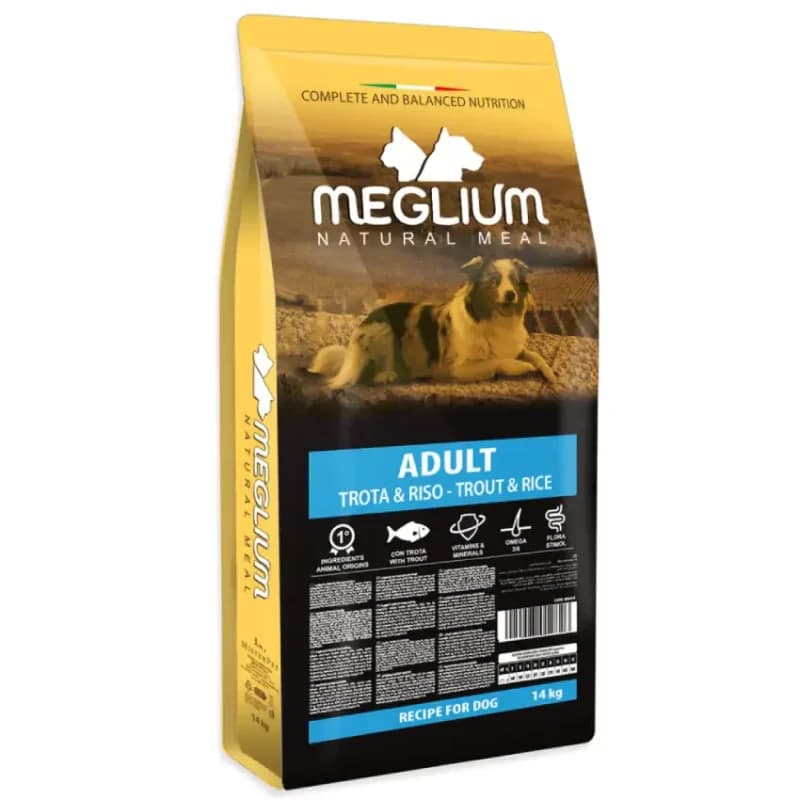 Meglium Adult Pastrmka & Pirinač 14kg
